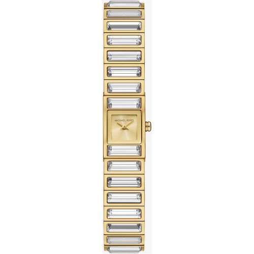 MK Mini montre Darrington dorée avec lunette à pierres pavées en édition limitée - Michael Kors - Modalova