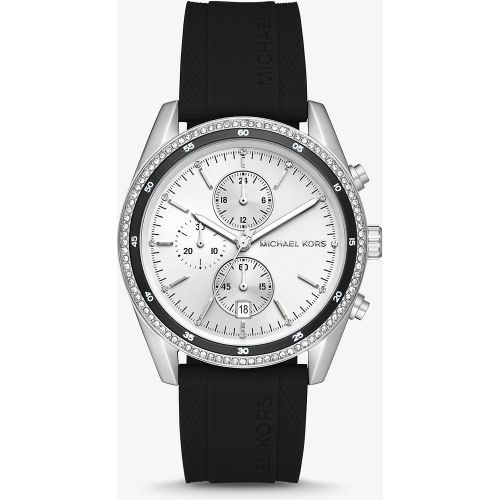 MK Montre Hadyn argentée surdimensionnée à pierres pavées - Michael Kors - Modalova