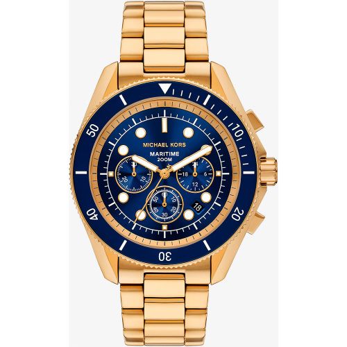 MK Montre Maritime dorée surdimensionnée - Michael Kors - Modalova