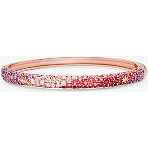 MK Bracelet rigide dégradé serti pavé en argent sterling plaqué or rose 14 carats - Michael Kors - Modalova