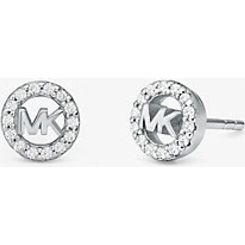 MK Clous d'oreilles Fulton en sterling plaqué en métal précieux avec pierres pavées et breloque à logo - Michael Kors - Modalova