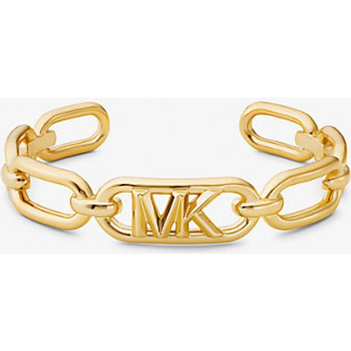 MK Manchette à maillons en laiton plaqué en métal précieux et à logo Empire - Michael Kors - Modalova