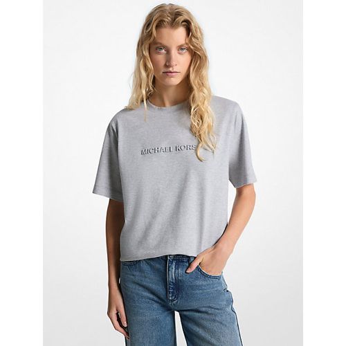 MK T-shirt en coton avec logo en relief - Michael Kors - MICHAEL Michael Kors - Modalova