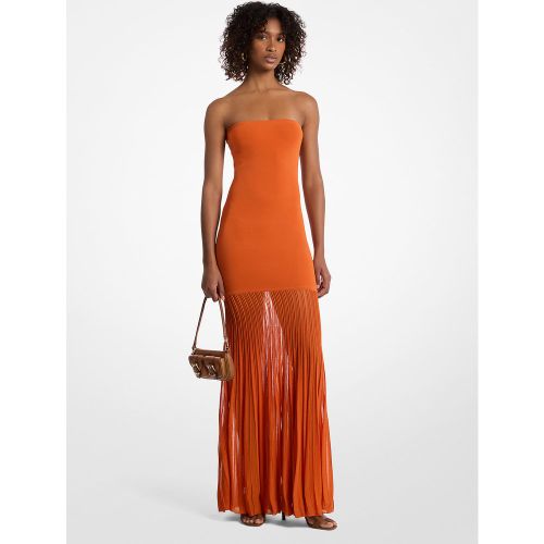 MK Robe sans bretelles transparente en tricot extensible - Michael Kors - MICHAEL Michael Kors - Modalova