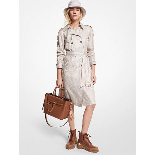 MK Trench en satin ciré à imprimé logo - Michael Kors - MICHAEL Michael Kors - Modalova