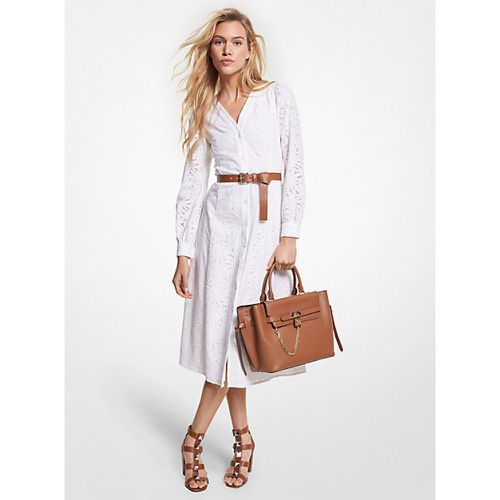 MK Robe en coton à œillets palmier - Michael Kors - MICHAEL Michael Kors - Modalova