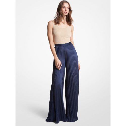 MK Pantalon à jambes larges en satin plissé - Michael Kors - MICHAEL Michael Kors - Modalova