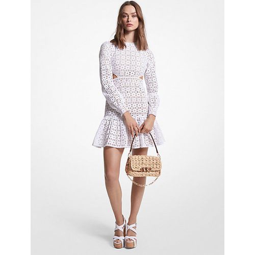 MK Mini-robe en coton à œillets et découpes - Michael Kors - MICHAEL Michael Kors - Modalova