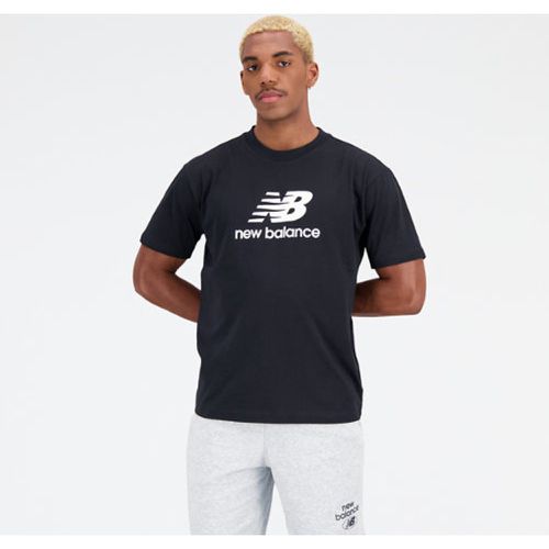 Essentials Stacked Logo Cotton Jersey Short Sleeve T-shirt en , Taille L - New Balance - Modalova