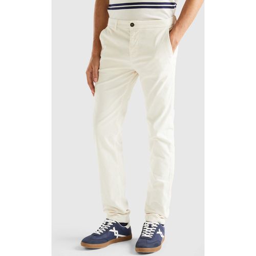 Benetton, Pantalon En Velours Stretch, taille 44, Blanc - United Colors of Benetton - Modalova