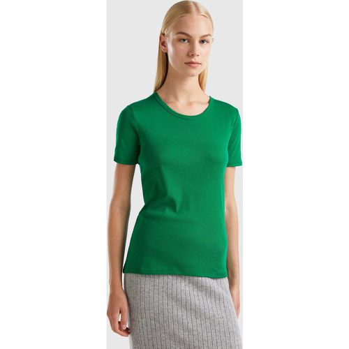 Benetton, T-shirt En Coton Longues Fibres, taille S, Vert - United Colors of Benetton - Modalova