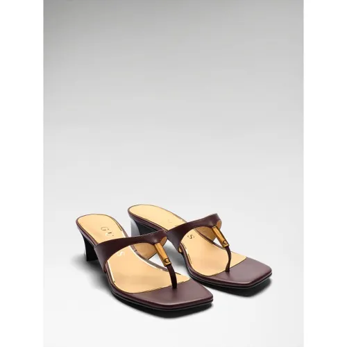 Sandales En Cuir Véritable Yaiza - Guess - Modalova