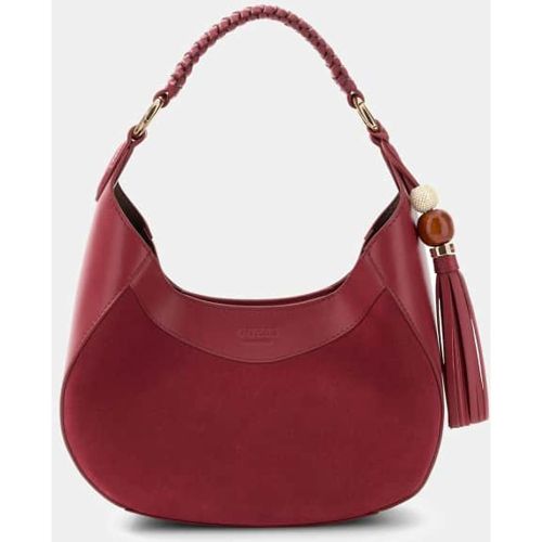 Sac Hobo En Cuir Véritable Nina - Guess - Modalova