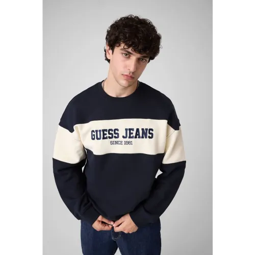 Sweat-Shirt Ras-Du-Cou Rayure Horizontale - Guess - Modalova