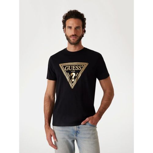 T-Shirt Logo Triangulaire Chaîne - Guess - Modalova