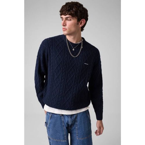 Pull En Maille Tressée - Guess - Modalova