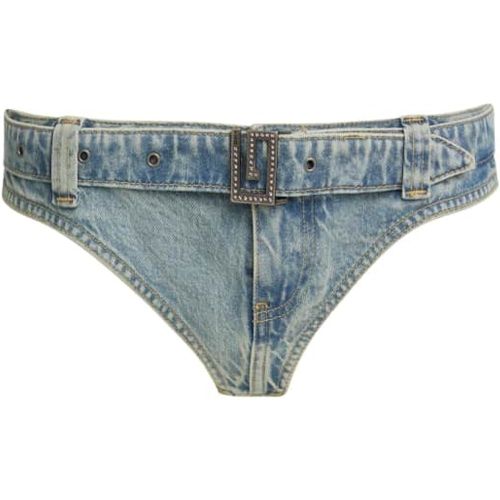 Micro Short En Jean Avec Ceinture - Guess - Modalova