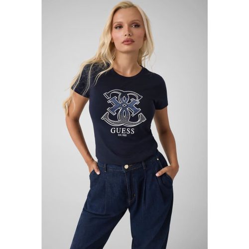 T-Shirt À Strass - Guess - Modalova