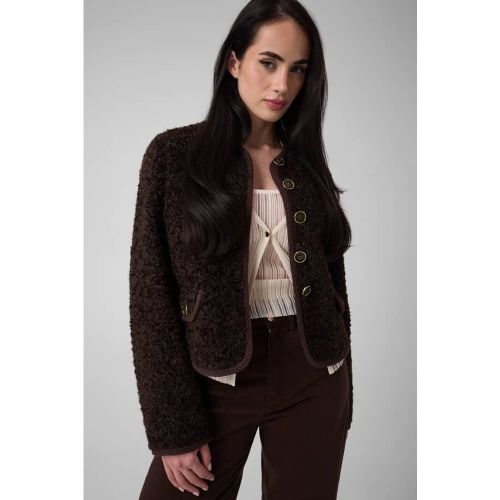 Veste Boutonnée En Fausse Fourrure Sherpa - Guess - Modalova