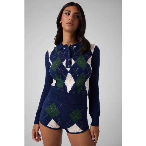 Pull Polo À Carreaux - Guess - Modalova