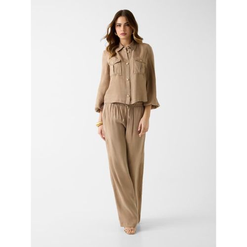 Joggers À Jambes Évasées En Twill - Guess - Modalova