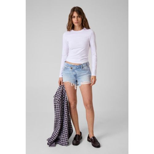 Shorts En Denim Taille Croisée - Guess - Modalova