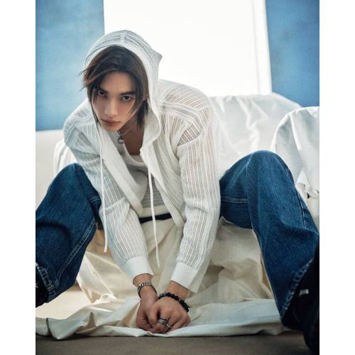 Sweat À Capuche Zippé En Maille Hyunjin - Guess - Modalova