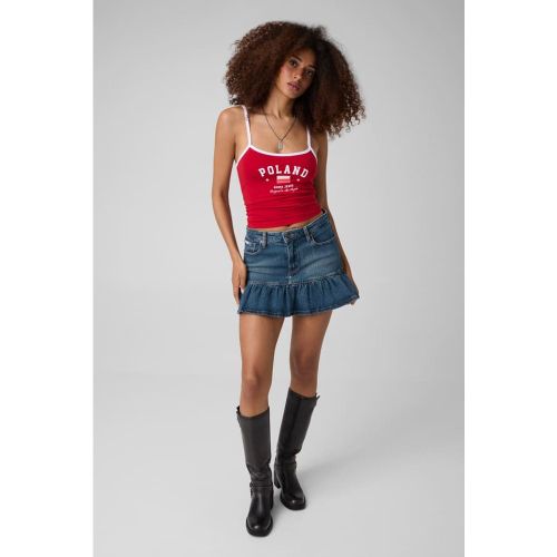 Mini-Jupe En Denim À Volants - Guess - Modalova