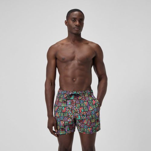 Short de bain Redondo Edge imprimé 40 cm, s, noir/orange - Speedo - Modalova