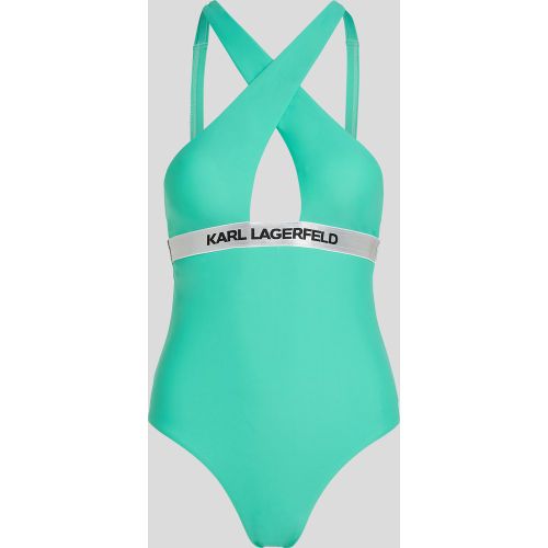 Maillot De Bain Une Pièce À Col Halter Avec Logo, , , Taille: L - Karl Lagerfeld - Modalova