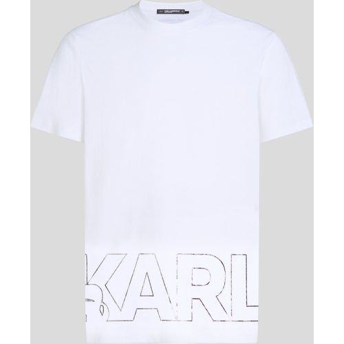 T-shirt De Plage À Logo Karl Métallisé, , , Taille: XL - Karl Lagerfeld - Modalova