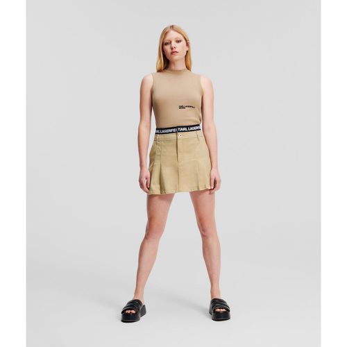 Mini-jupe Plissée Avec Logo Klj, , SERGÉ, Taille: XS - Karl Lagerfeld - Modalova