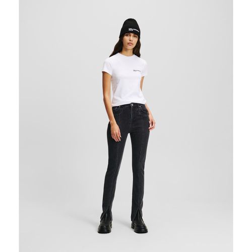 Jean Skinny Taille Haute À Ourlet Fendu Klj, , PIERRE NOIRE DÉLAVÉE, Taille: L2430 - KL Jeans - Modalova