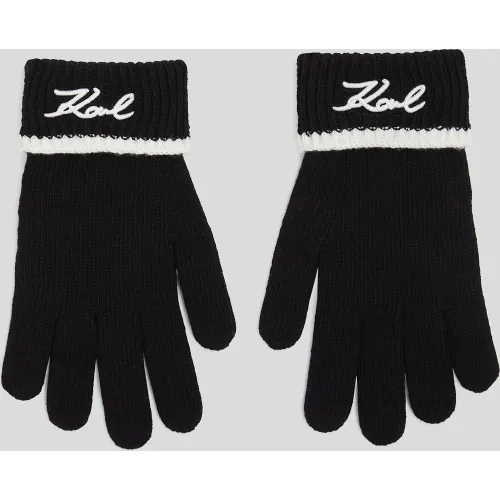 Gants En Tricot K/signature, , /, Taille: L - Karl Lagerfeld - Modalova