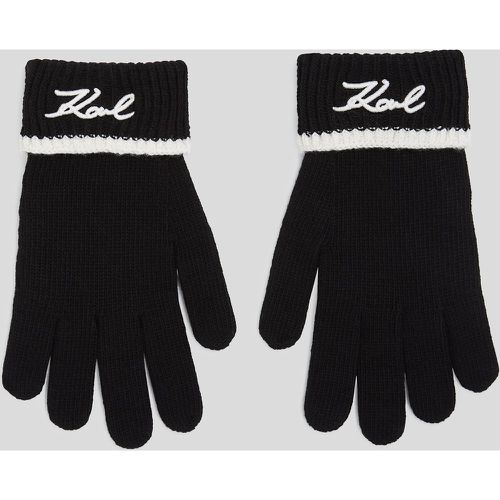 Gants En Tricot K/signature, , /, Taille: XL - Karl Lagerfeld - Modalova