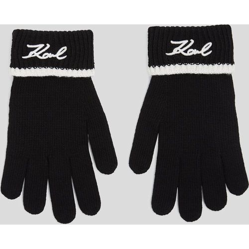 Gants En Tricot K/signature, , /, Taille: XS - Karl Lagerfeld - Modalova