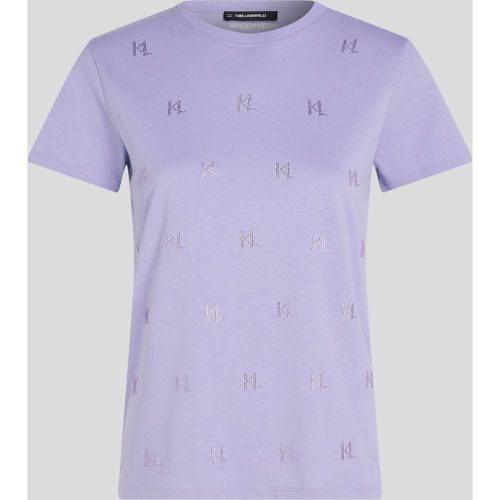 T-shirt Avec Strass Kl Monogram, , , Taille: XL - Karl Lagerfeld - Modalova