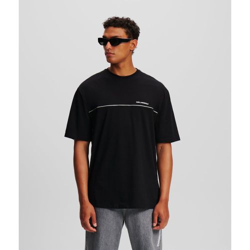 T-shirt À Passepoil Réfléchissant, , , Taille: XXXL - Karl Lagerfeld - Modalova