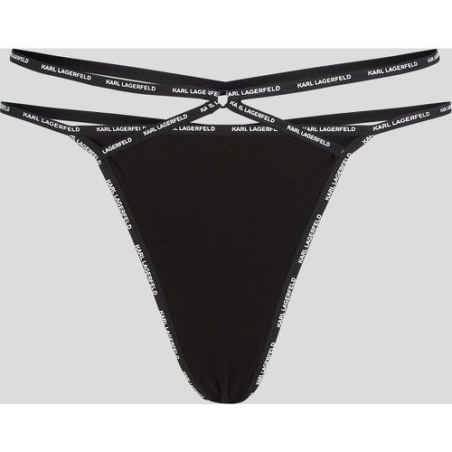 Mini Slip À Lanières Avec Logo, , , Taille: XS - Karl Lagerfeld - Modalova