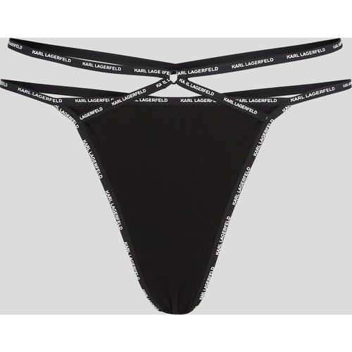 Mini Slip À Lanières Avec Logo, , , Taille: XXS - Karl Lagerfeld - Modalova