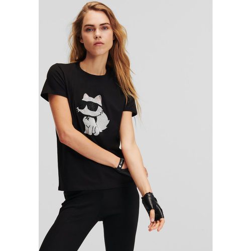 T-shirt K/ikonik Choupette En Strass, , , Taille: XM - Karl Lagerfeld - Modalova
