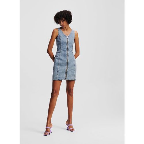 Robe En Denim À Col En V, , , Taille: L - Karl Lagerfeld - Modalova