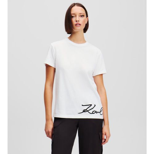 T-shirt À Ourlet Karl Signature, , , Taille: XL - Karl Lagerfeld - Modalova