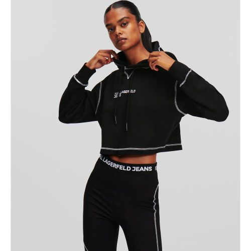Sweat À Capuche Cropped À Coutures Contrastées, , , Taille: L - KL Jeans - Modalova