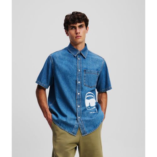 Chemise En Jean À Manches Courtes Ikon, , , Taille: L - Karl Lagerfeld - Modalova