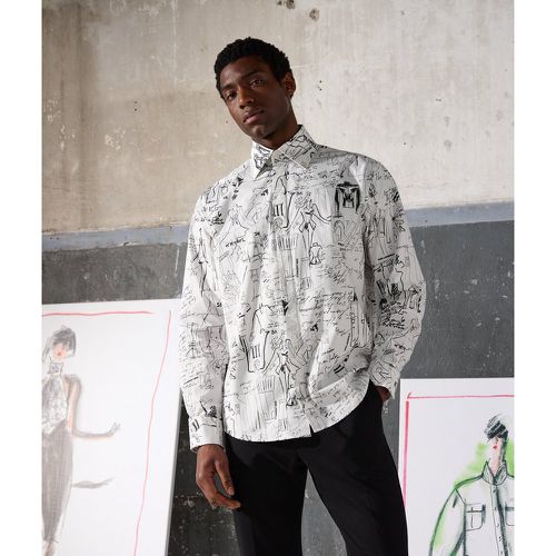 Chemise À Motif Croquis Sélectionnée Par Hun Kim, , , Taille: XL - Karl Lagerfeld - Modalova