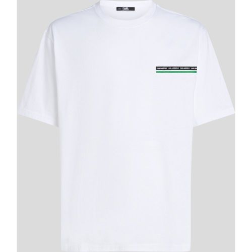T-shirt À Rayures À Bande Tissée, , , Taille: L - Karl Lagerfeld - Modalova