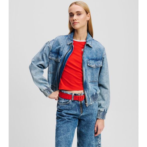 Veste Bomber En Denim, , , Taille: L - Karl Lagerfeld - Modalova