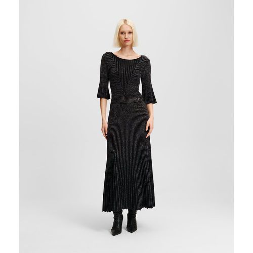 Robe Tricot Plissée En Lurex, , /, Taille: XM - Karl Lagerfeld - Modalova