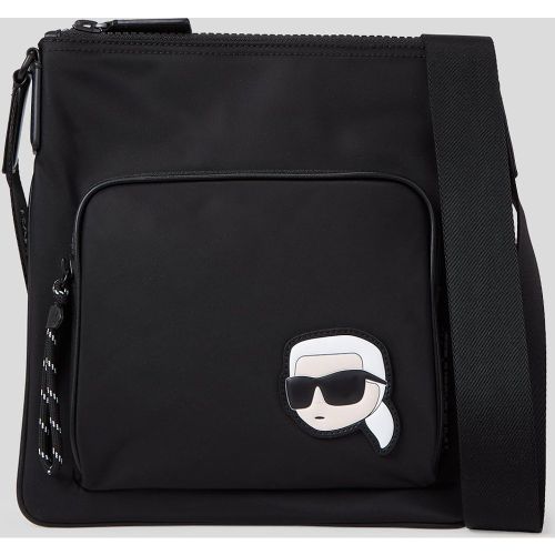 Sac Bandoulière Plat Ikon En Nylon, , , Taille: One size - Karl Lagerfeld - Modalova